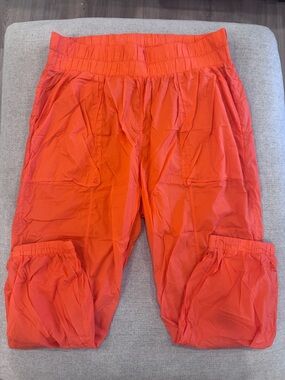 Fabletics Women's Bright Orange Track Joggers